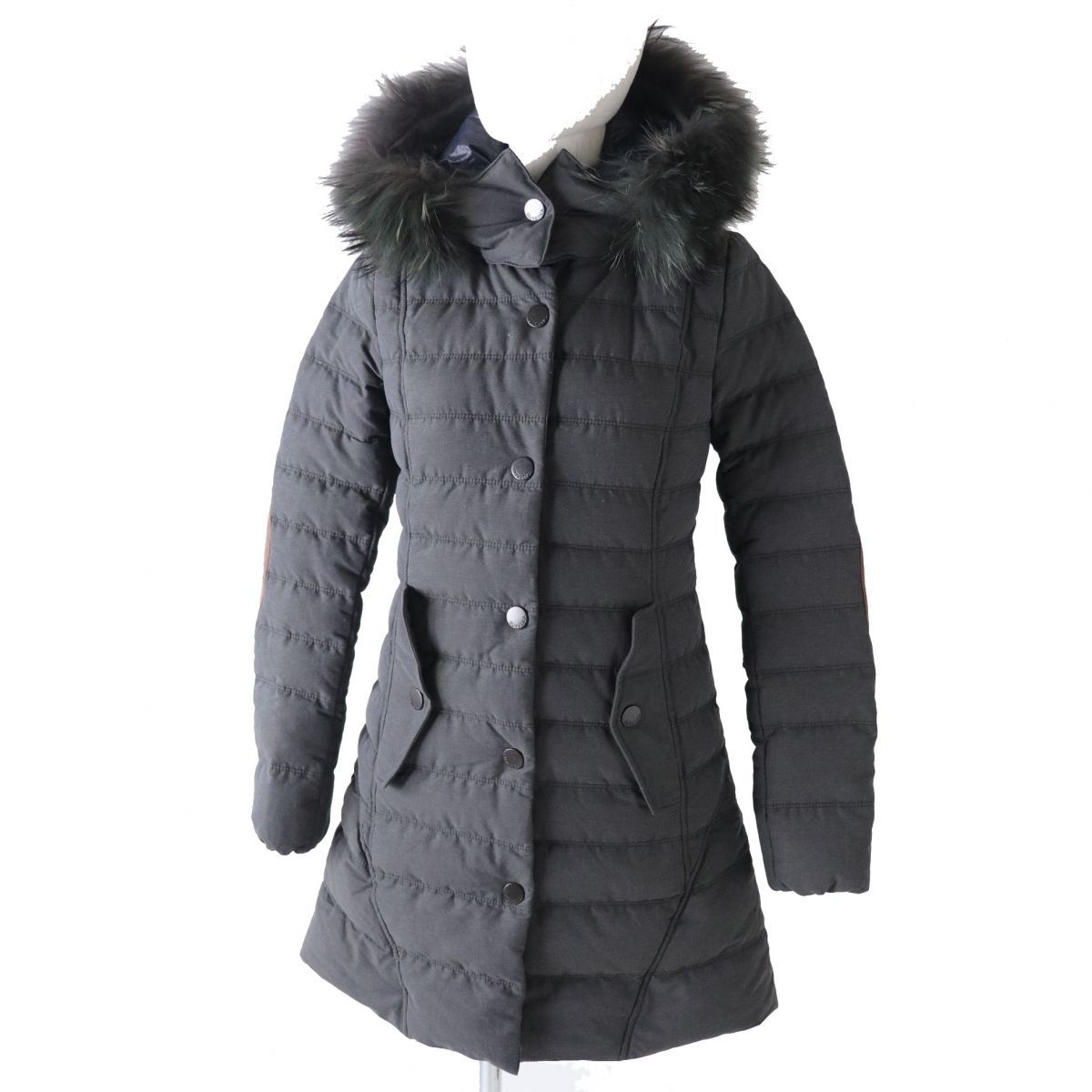 【美品】デュベティカ　アンドロクレア　ロングダウンコート　エルボーパッチ 2XL 美品】DUVETICA ANDROCLEA ロングダウンコート