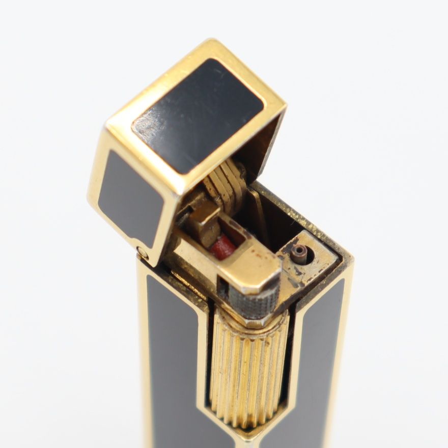 Cartier カルティエ ガスライター ブラック ゴールドカラー 18kGP 刻印