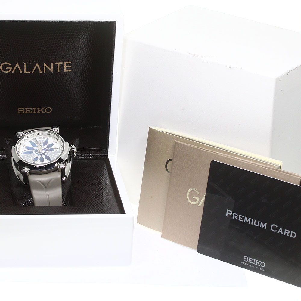 セイコー SEIKO SBLA097 5R65-0AL0 ガランテ 3Pダイヤ パワーリザーブ スプリングドライブ メンズ 内箱 保証書付き_790078