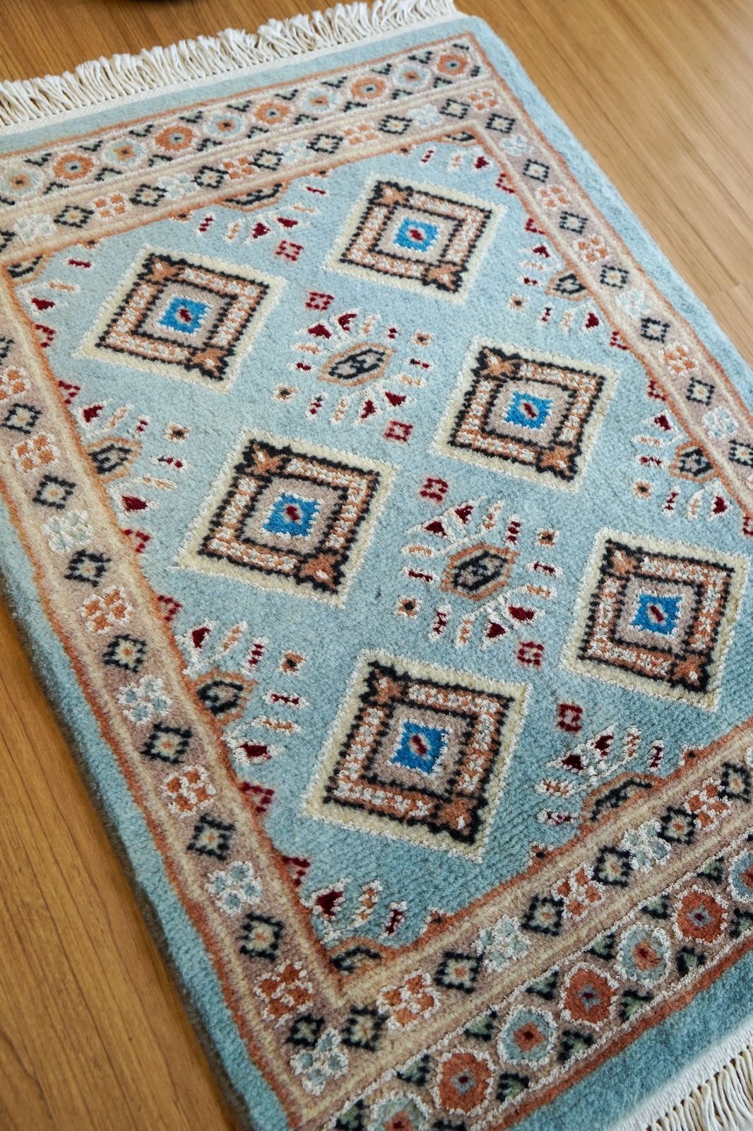 パキスタン 手織り絨毯 玄関マット size:99×66cm パキスタン 手織り絨毯 玄関マット size:99×66cm パキスタン 手織り