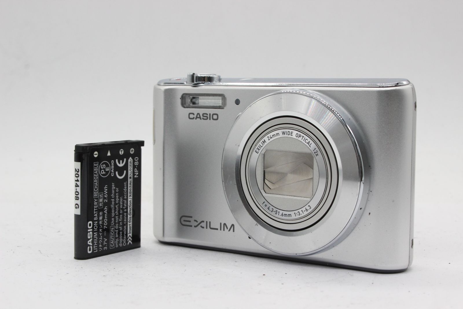 返品保証】 カシオ Casio Exilim EX-ZS180 24mm Wide 12x バッテリー