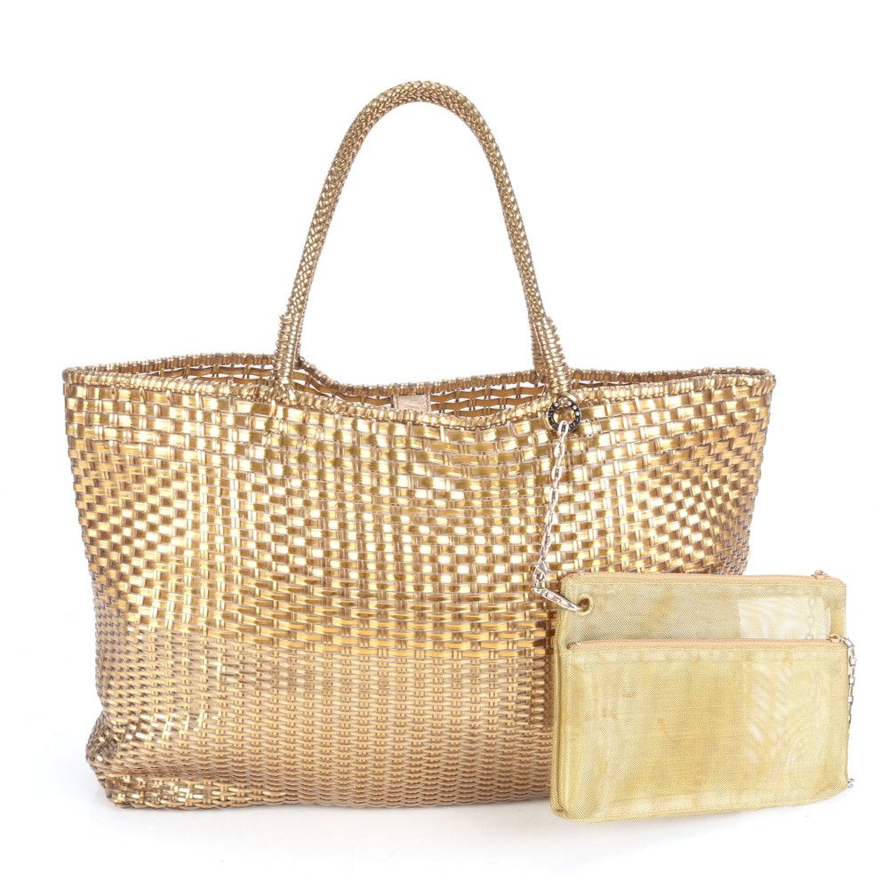 アンテプリマ トートバッグ イントレッチオ ワイヤーバッグ ゴールド