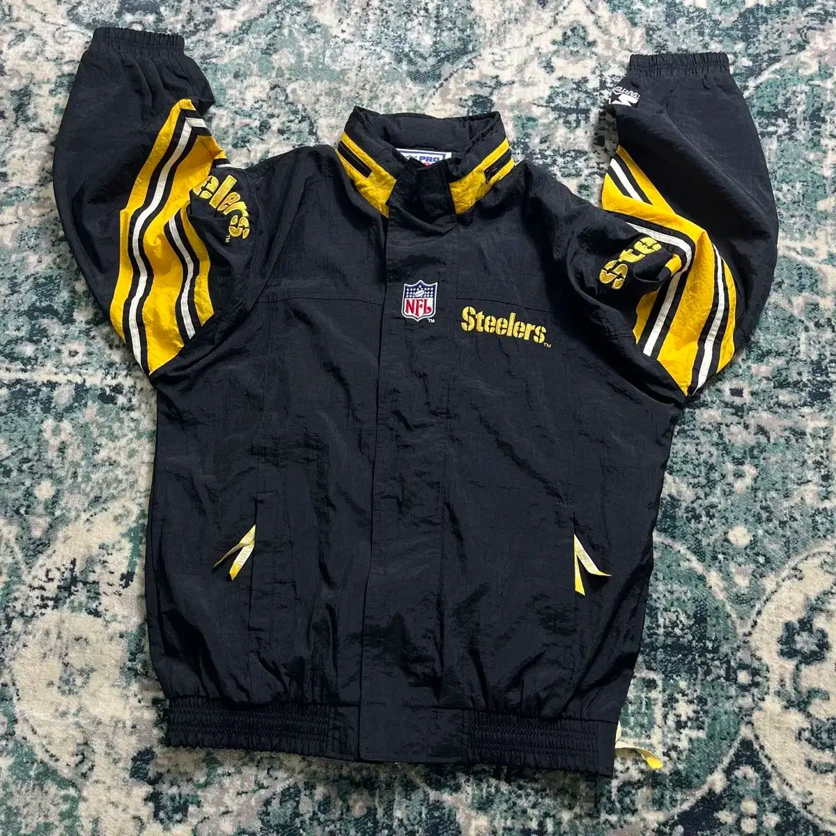 5XL 90s スターター NFL スティーラーズ　オーセンティック ブラック Steelers Starter Pittsburgh Med Full Gem 90s NFL Pro Line Starter