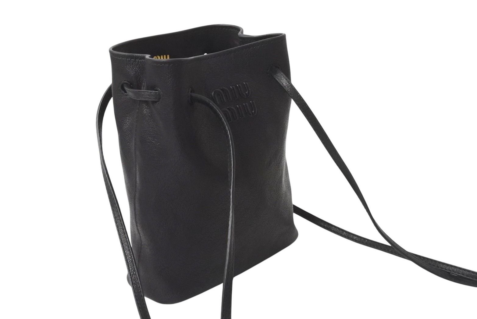 MIUMIU ミュウミュウ ミニショルダーバッグ レタリングロゴ イタリア製