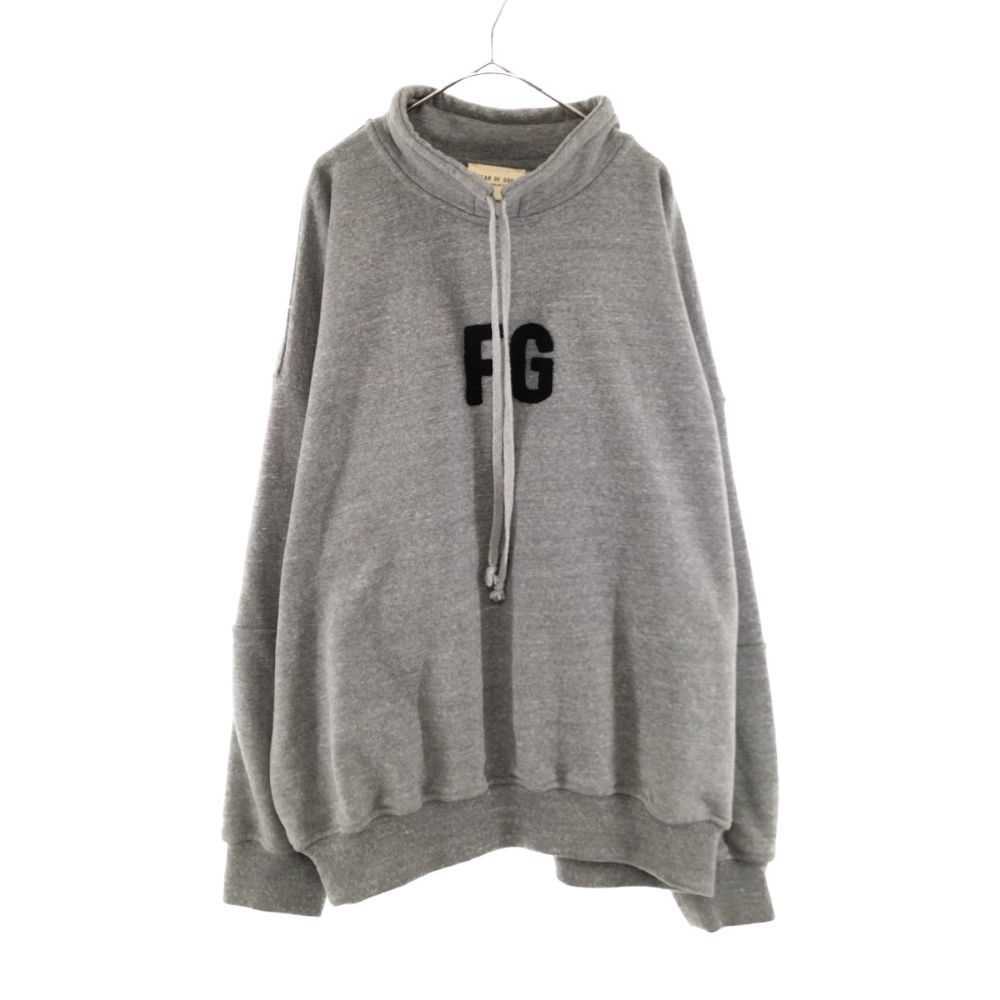 Fear Of God Logo Pullover Hoodie グレーL