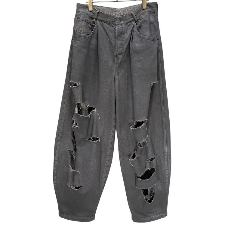 SOSHIOTSUKI ワイドデニム SOSHIOTSUKI(ソウシオオツキ)のWARPED BOOT CUT DENIM BLACKの