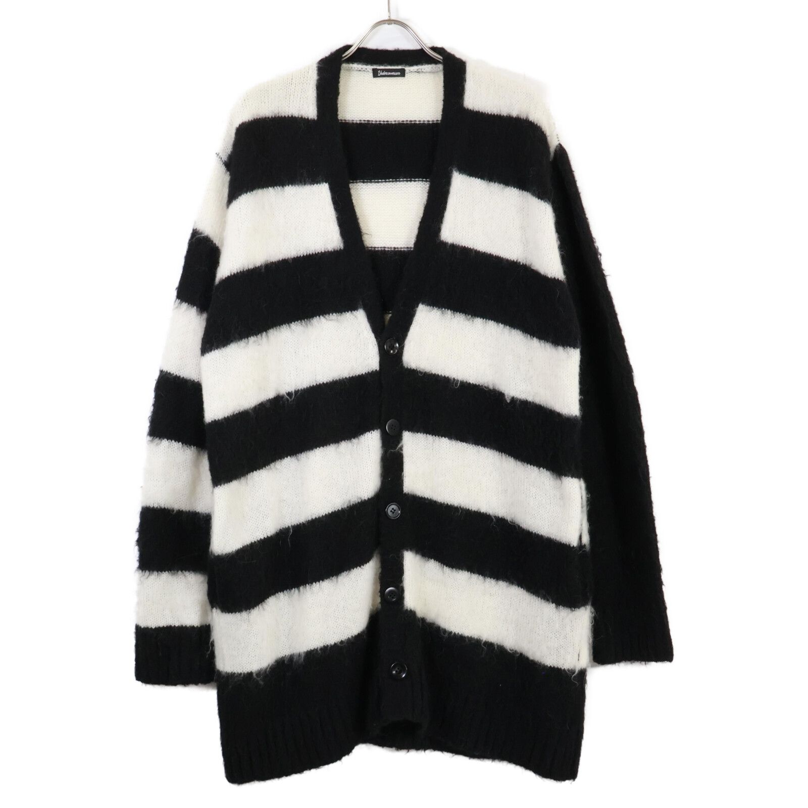 Undercoverism ニットカーディガン 21aw UNDERCOVER アンダーカバー 24AW 裾端配色モヘアニット