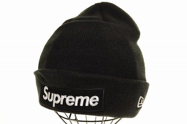 シュプリーム SUPREME 23AW NEW ERA BOX LOGO BEANIE BLACK ニューエラ ボックス ロゴ ビーニー ニット帽 帽子 ブラック 【ブランド古着ベクトル】【】☆AA★▲■251022