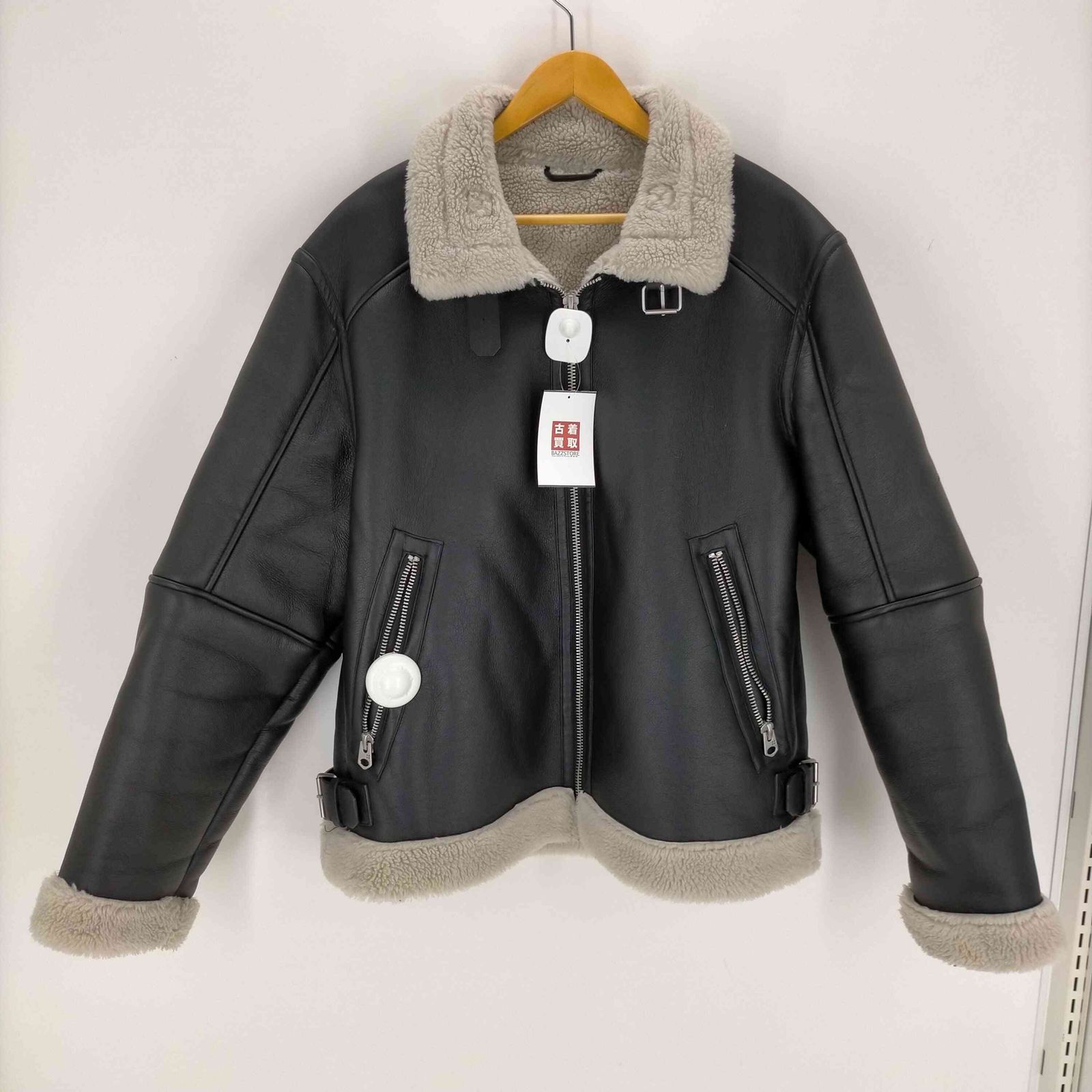 ザラ ZARA フェイクムートンジャケット メンズ JPN：M フェイク