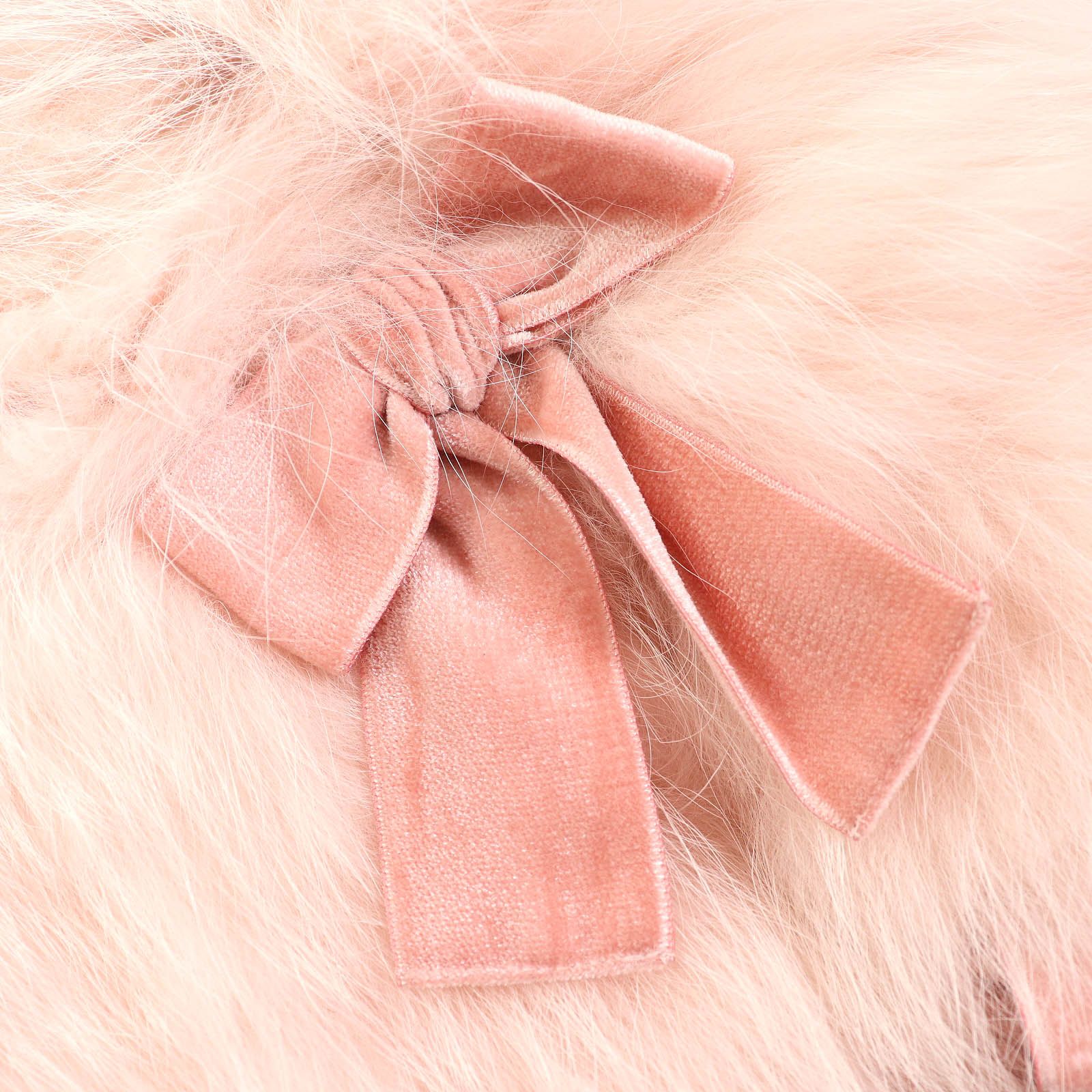 極美品△FENDI フェンディ FNZ492 リボン付き フォックスファー
