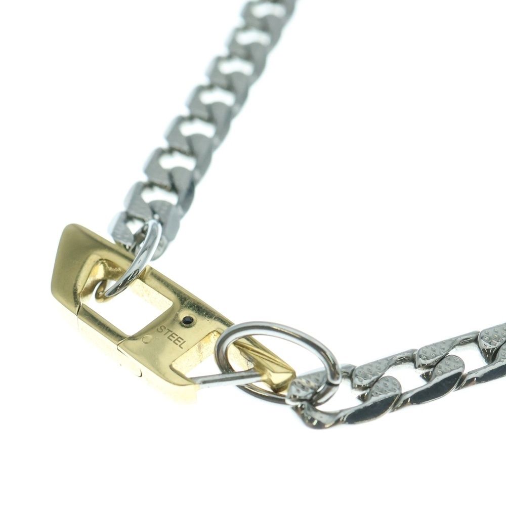 DIESEL ディーゼル STEEL NECKLACE Dロゴ ネックレス シルバー|ゴールド DX1343