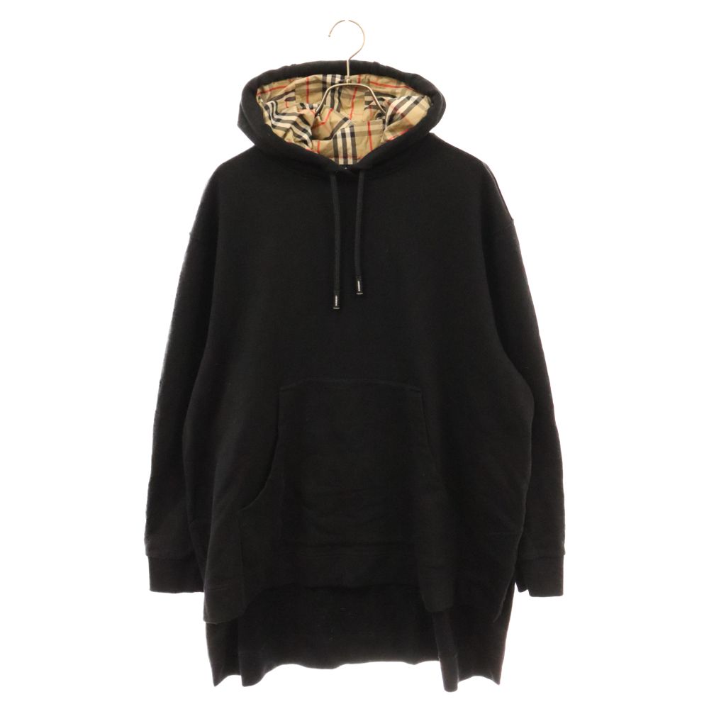 BURBERRY バーバリー パーカー ノバチェック ブラック プルオーバー BURBERRY (バーバリー) オーバーサイズ ノバチェック スウェット