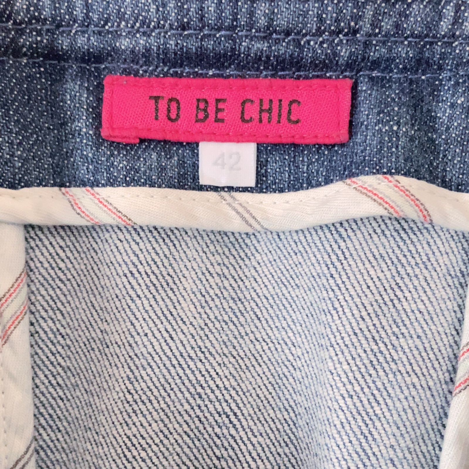 TO BE CHIC デニムジャケット Gジャン antiqua デニムジャケット gジャン チャイナボタンデニム