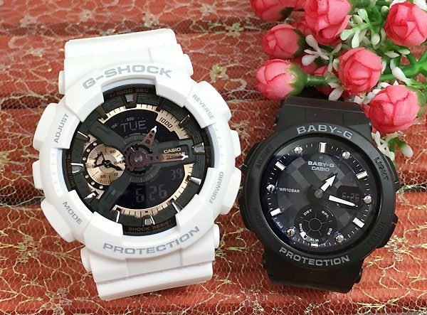 恋人たちのGショックペア G-SHOCK BABY-G ペアウォッチ ペア腕時計 カシオ 2本セット  アナデジ GA-110RG-7AJF BGA-250-1AJF お揃い プレゼント   ラッピング無料 新品 メッセージカード手書きします
