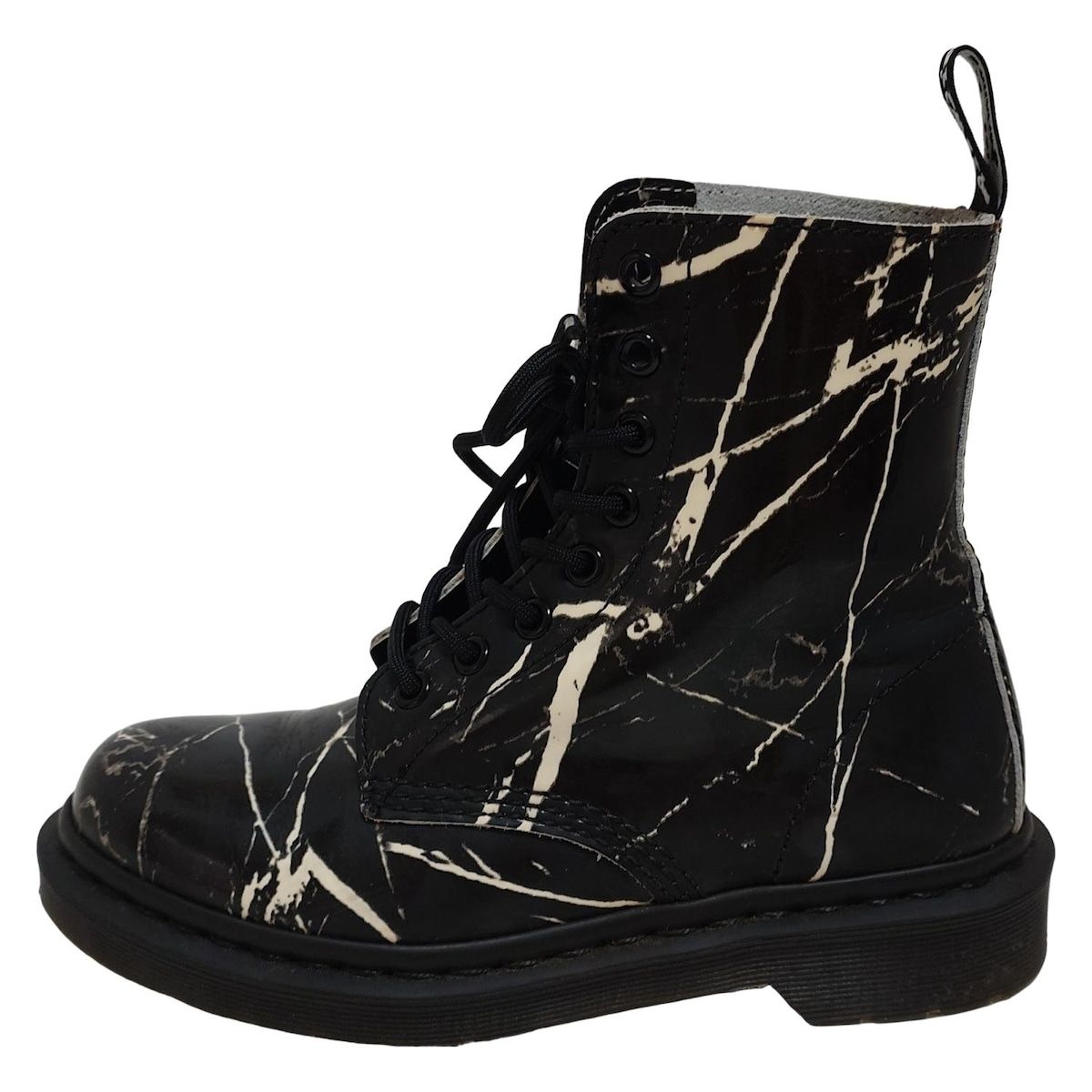 Dr.Martens ドクターマーチン レインブーツ 37 レディース - 黒×アイボリー