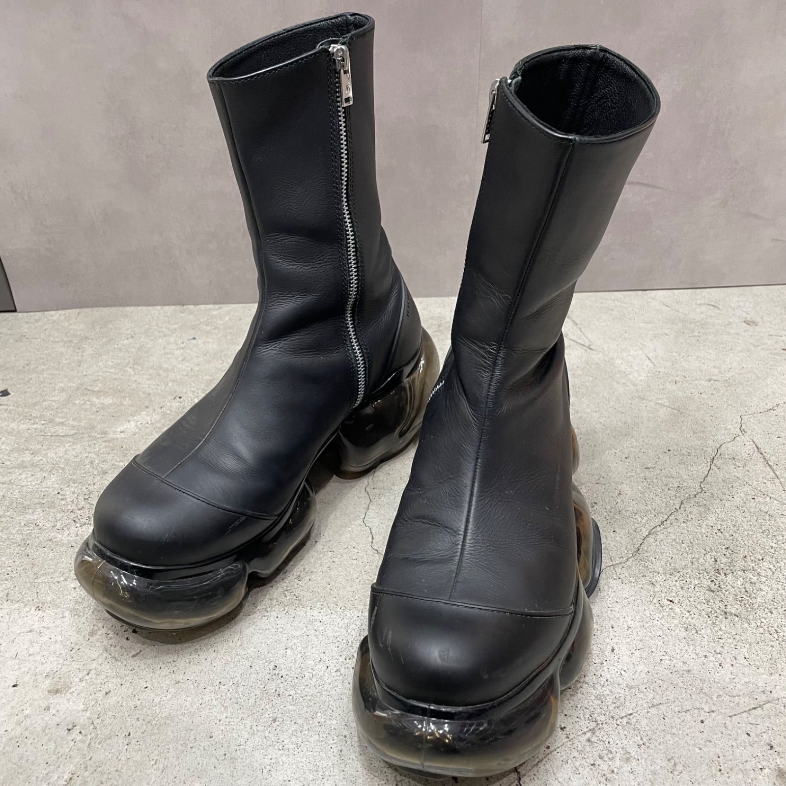 参考上代63800円 JOHN LAWRENCE SULLIVAN ground バブルソール レザー ブーツ ジョンローレンスサリバン グラウンズ ブラック 28cm 91409A1