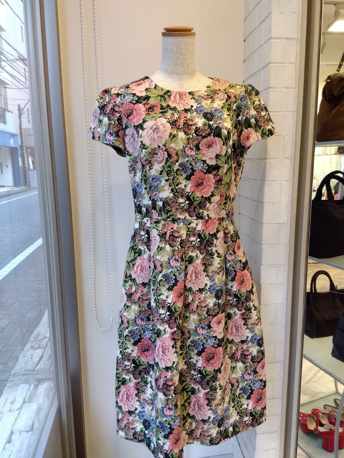 M'S GRACY】エムズグレイシー 花柄 ワンピース 40サイズ 日本製