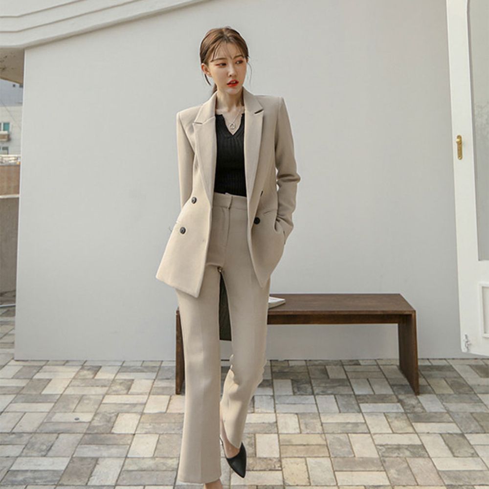 ☆ ベージュ ☆ XLサイズ ☆ ビジネススーツ レディース pmyladysuit07