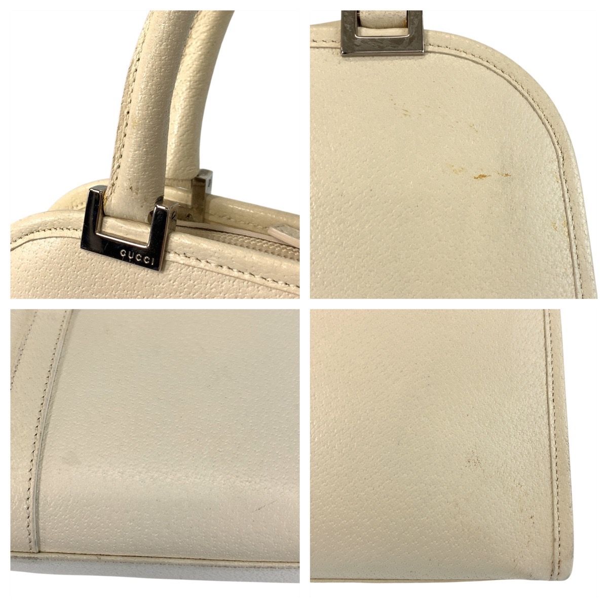 GUCCI グッチ ジャッキー ホワイト シルバー金具 レザー 002