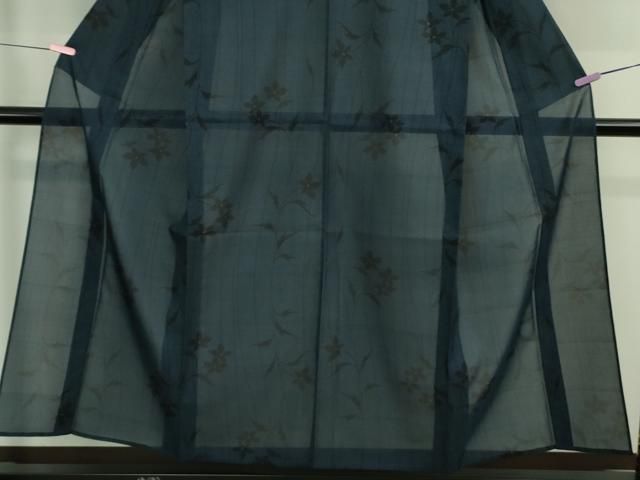 平和屋着物□極上 夏物 本場大島紬 夏大島 7マルキ 枝花文 逸品 未使用
