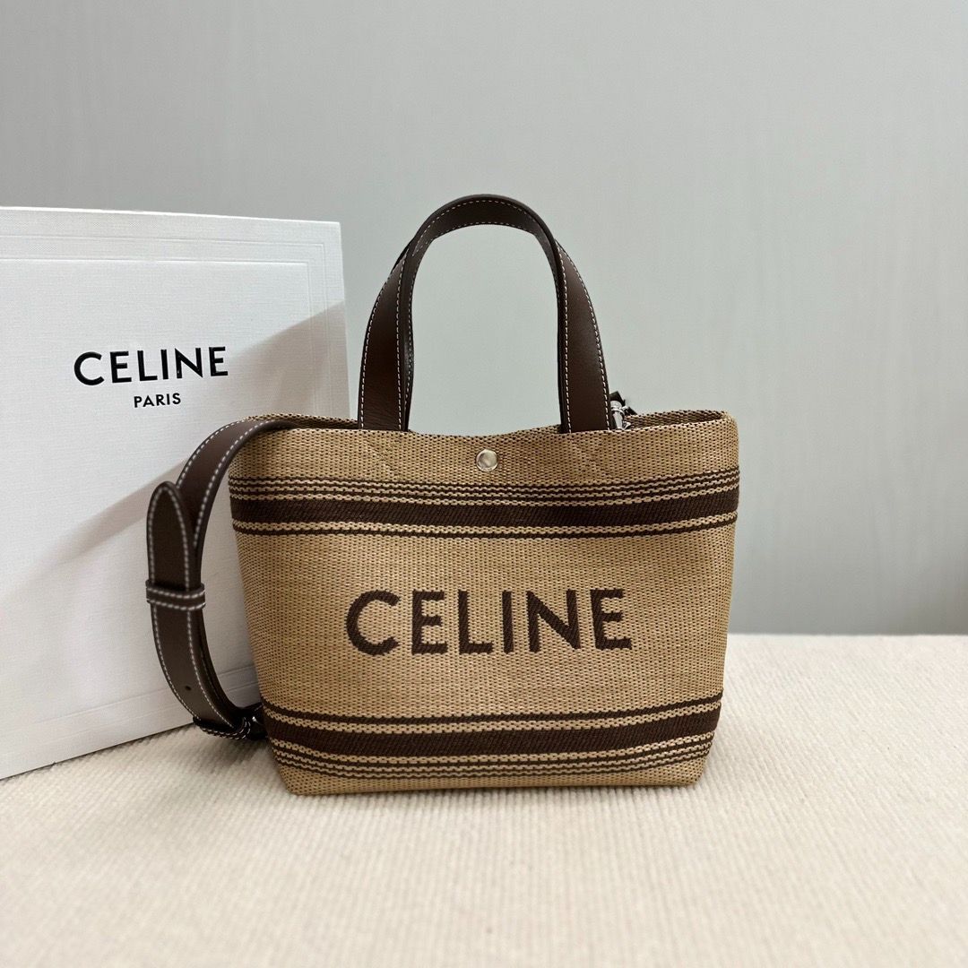 人気定番未使用【CELINE】Cabas ラフィア トートバッグ