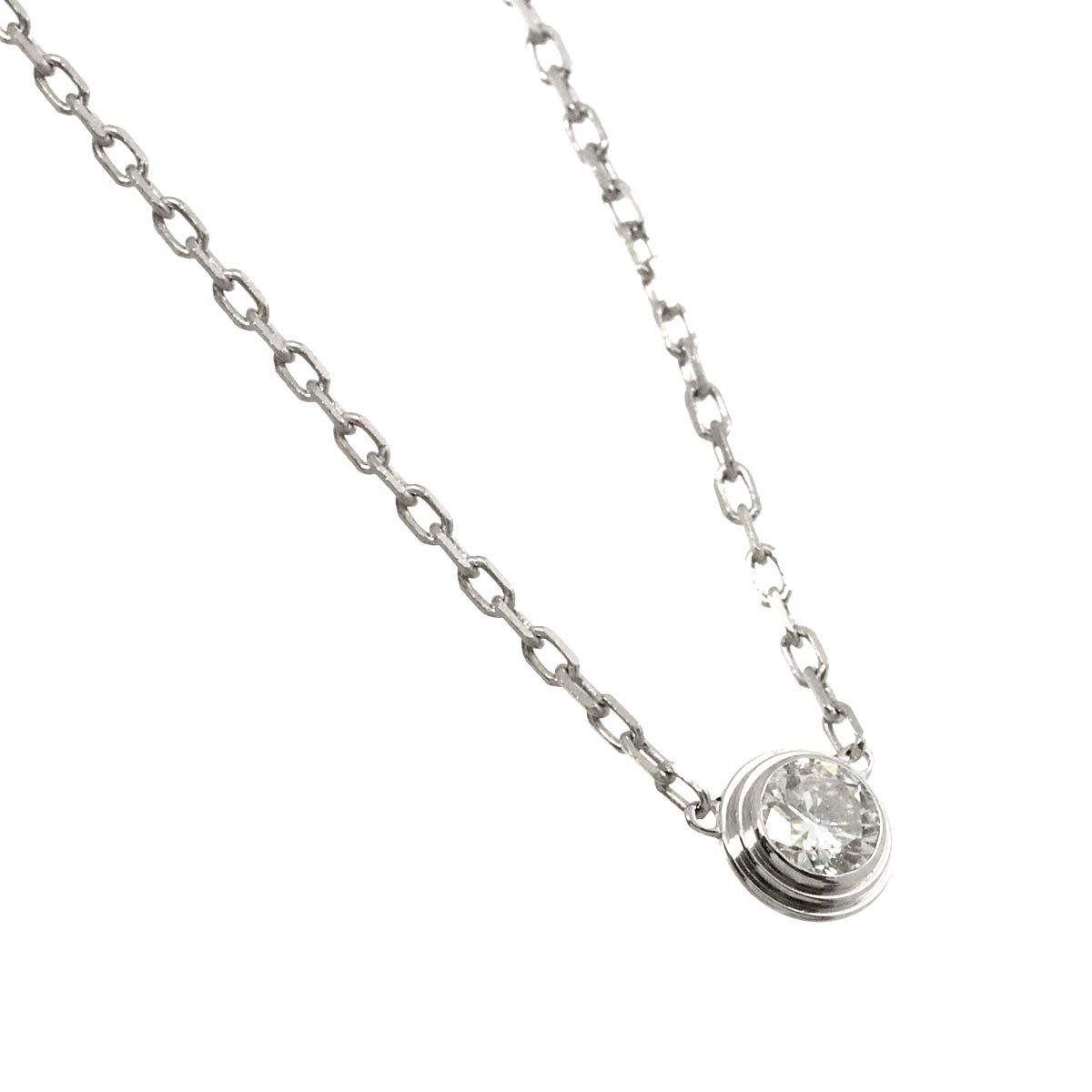 カルティエ Cartier ダムール ダイヤ ネックレス LM 41cm K18 WG 750 ディアマン レジェ d'Amour Necklace  90246382 - メルカリ