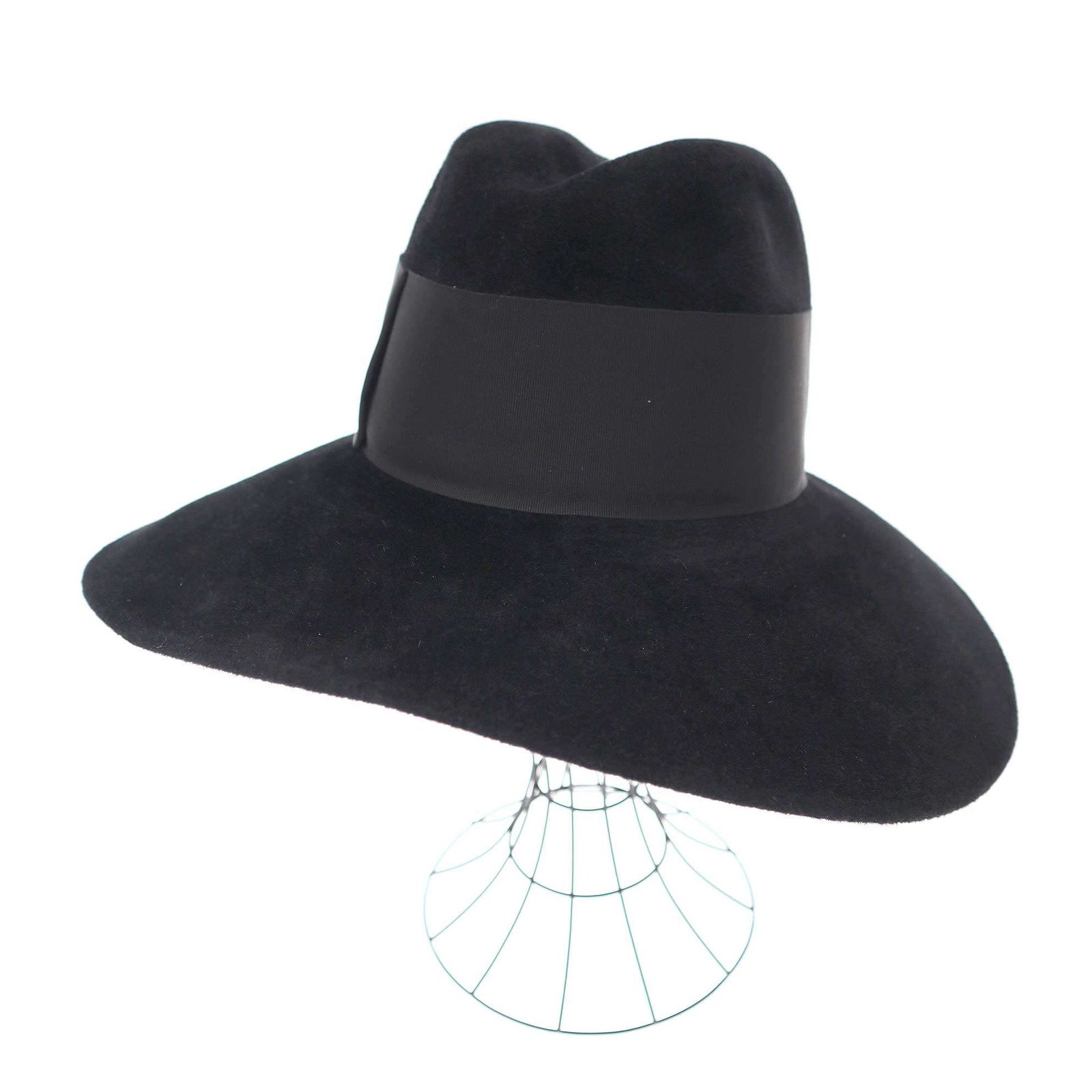 Borsalino ボルサリーノ 中折れフェルトハット ブラック S