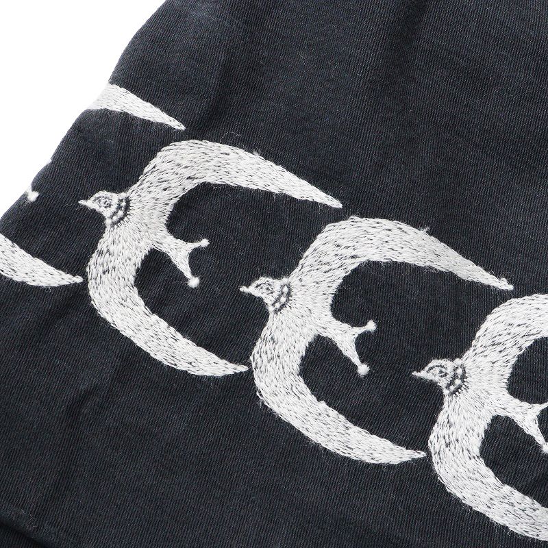 ミナペルホネン mina perhonen go! スカート 38/ブラック 刺繍