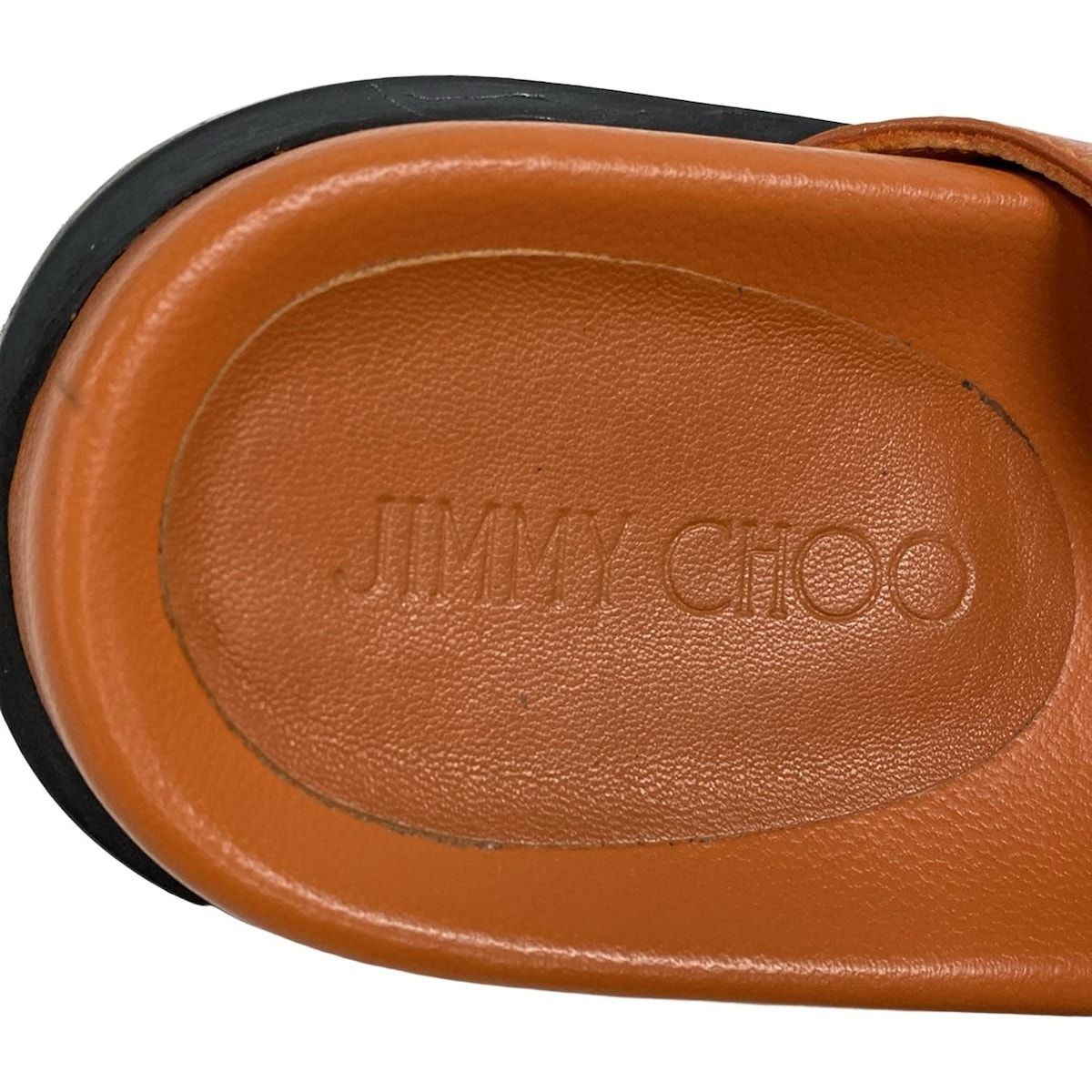 再値下げ⭐︎JIMMY CHOO オレンジ ミュール 37 JIMMY CHOO(ジミーチュウ) サンダル 37 レディース - オレンジ