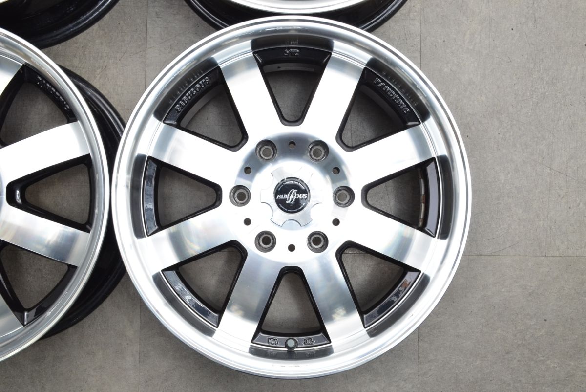 【往復送料無料】 良好品 ファブレス パンデミック LM-8 17in 6.5J 38 PCD139.7 4本セット ハイエース レジアスエース カスタム用 スタッドレス用に