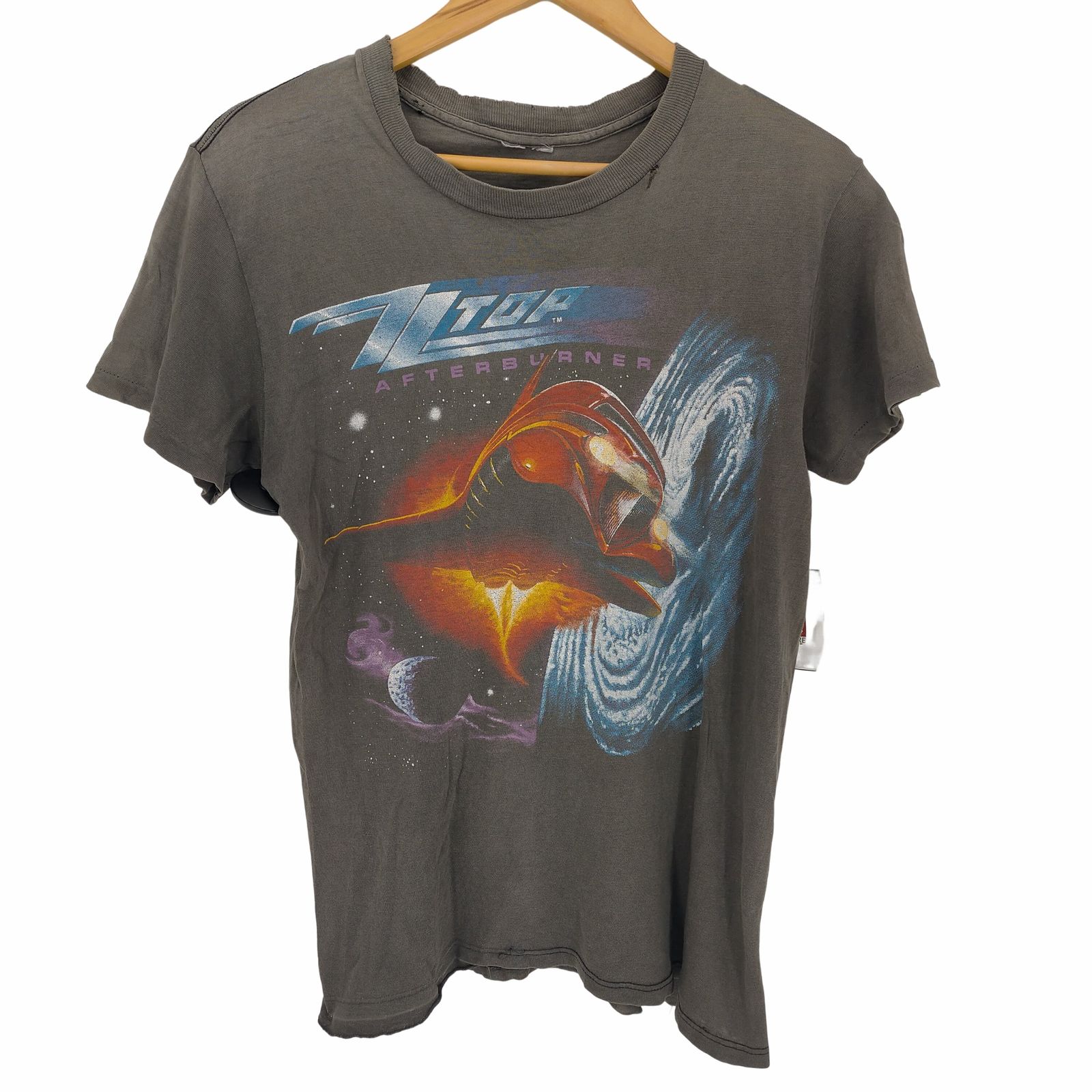 ユーズドフルギ USED古着 80s 裾シングル ラバープリントバンドTシャツ メンズ 表記無 