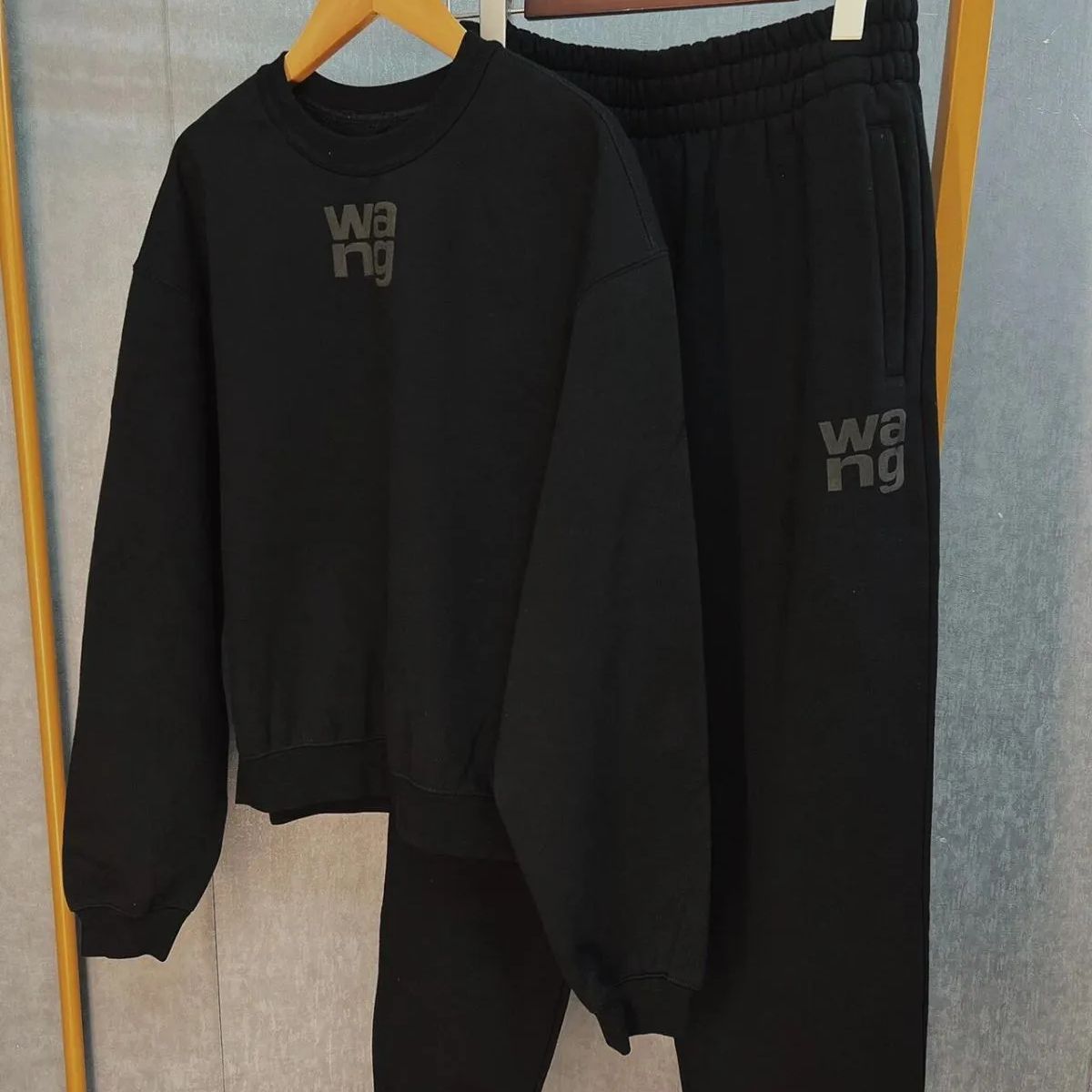 AlexanderWangロゴスウェット 上下セット 黒