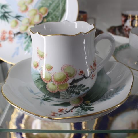 マイセン レア 最高級 水辺の花 プランツェン トリオ カップ ソーサー 