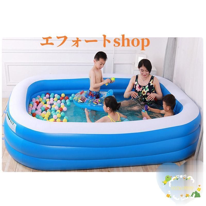 ビニールプール 大型プール ファミリ 子供用 キッズ キッズプール 家庭用プール 折りたたみ式 大きいプール 水遊び 長方形 家庭用 屋外 暑さ対策