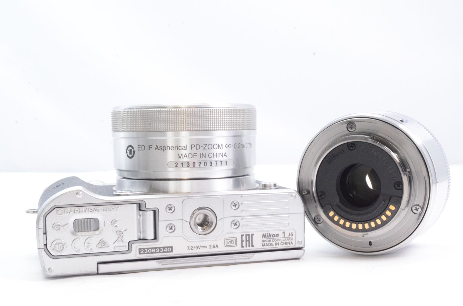 中古】Nikon ミラーレス一眼 Nikon1 J5 ダブルレンズキット シルバー