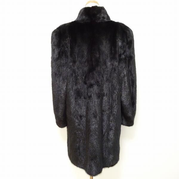 サガミンク SAGA MINK 銀サガ ブラック ミンク ファー コート 毛皮
