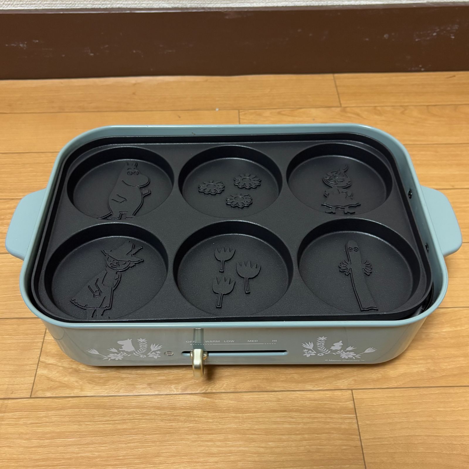 BRUNO×ムーミン コンパクトホットプレート ブルーグリーン