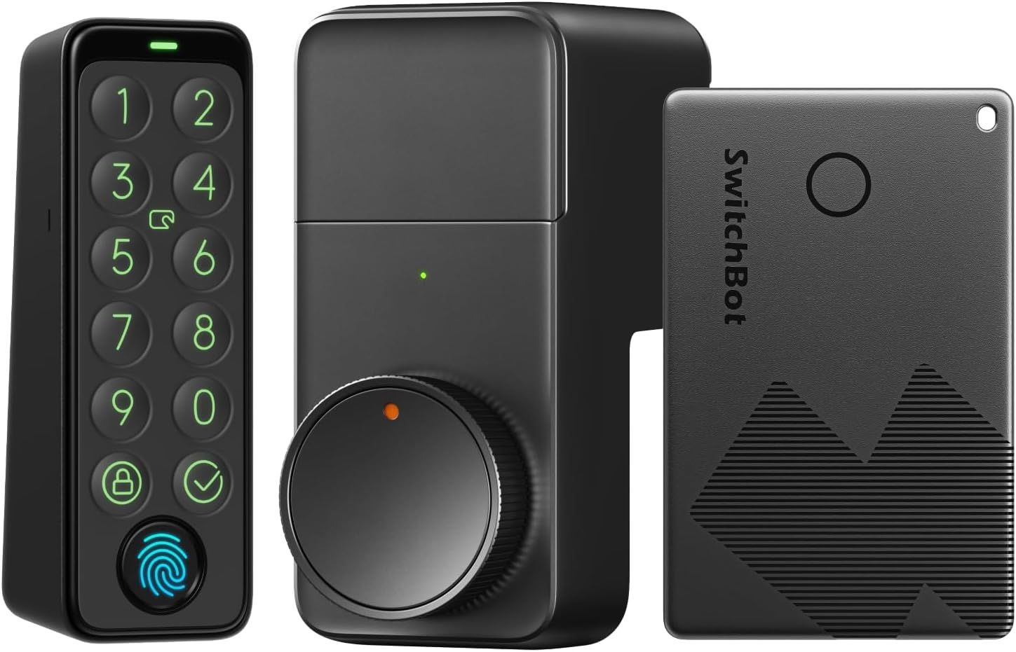 【セット買い】SwitchBot スマートロック プロ 指紋認証パッド スマートトラッカーカード - スイッチボット 鍵 スマートキー オートロック ドアロック 玄関 スマートホーム(ロックプロ1個+指紋