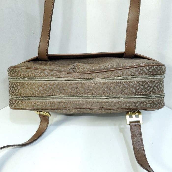 美品】バリー Bally キャンバス レザー 総柄 2コンパートメント  