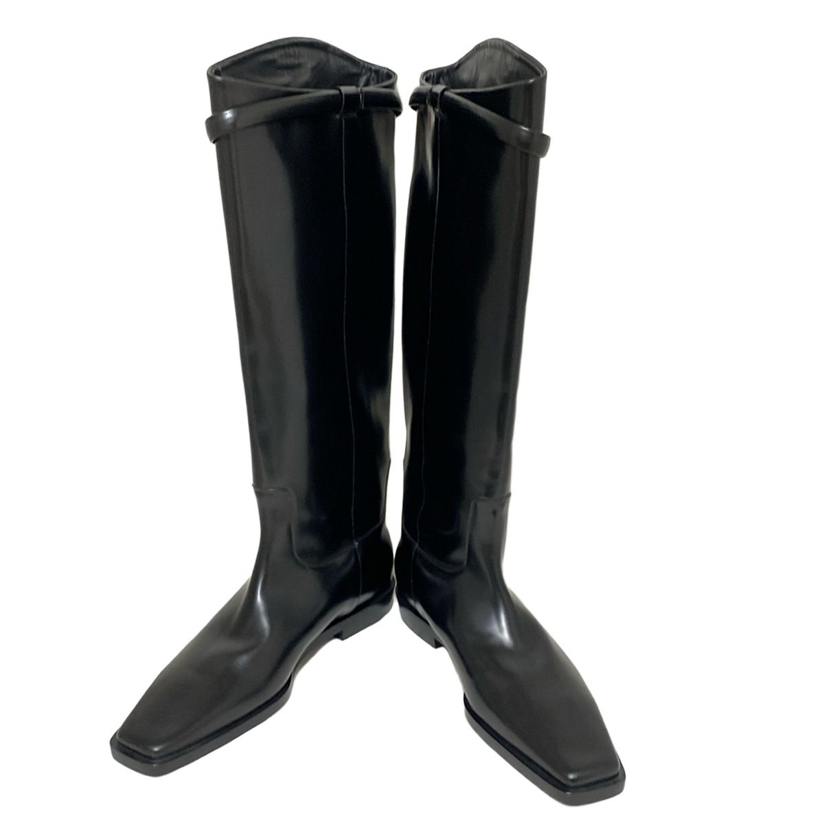 TOTEME レザーニーハイブーツ