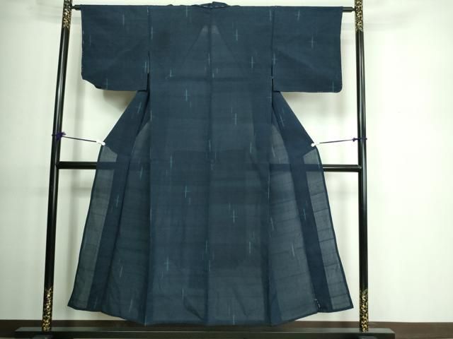 平和屋着物□極上 夏物 紗紬 絵絣 黃橡色地 逸品 CYAA3534s5