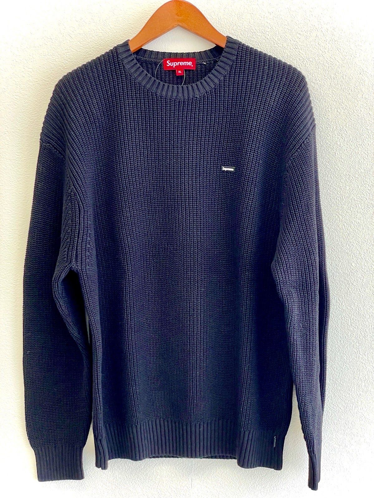 『USED』 Supreme シュプリーム Melange Rib Knit Sweater メランジ リブ ニット セーター コットン ブラック