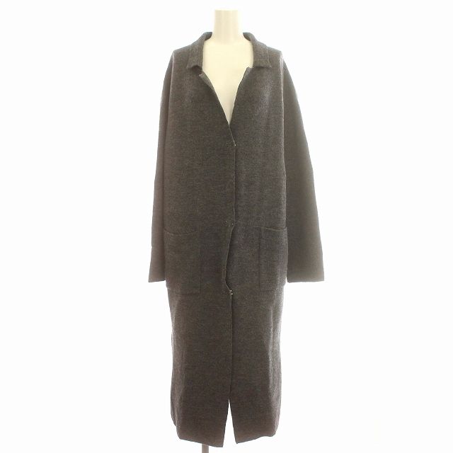 ハグオーワー HUG O WaR ニットコート ロング チェスターコート ウール