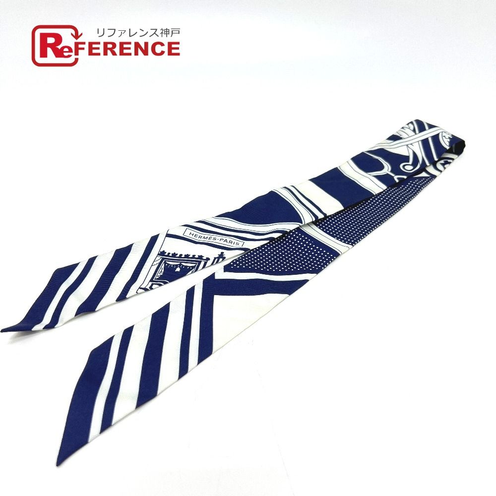 HERMES エルメス スカーフ Washington s Carriage ジョージワシントンの馬車 シルク ネイビー