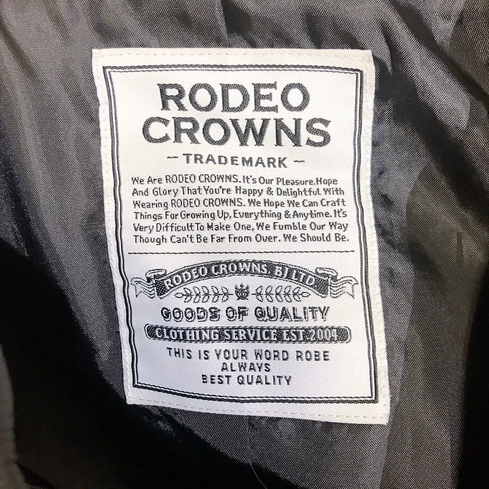 RODEO CROWNS ブラックレザーライダースジャケット RODEO CROWNS WIDE BOWL AYライダースジャケット ブラック -靴