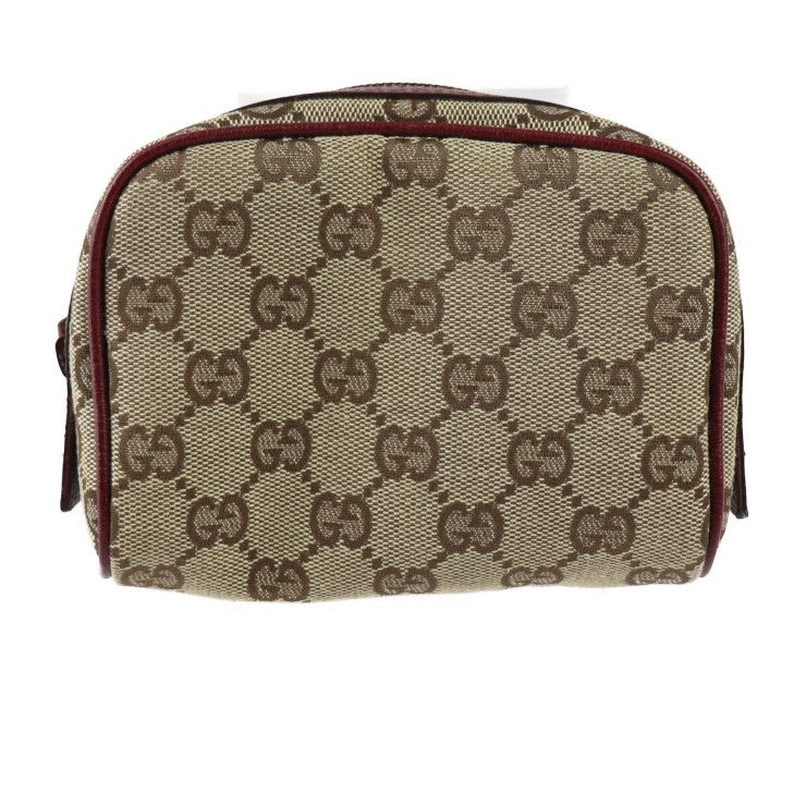 GUCCI グッチ コスメポーチ ポーチ 120978 GGキャンバス レザー
