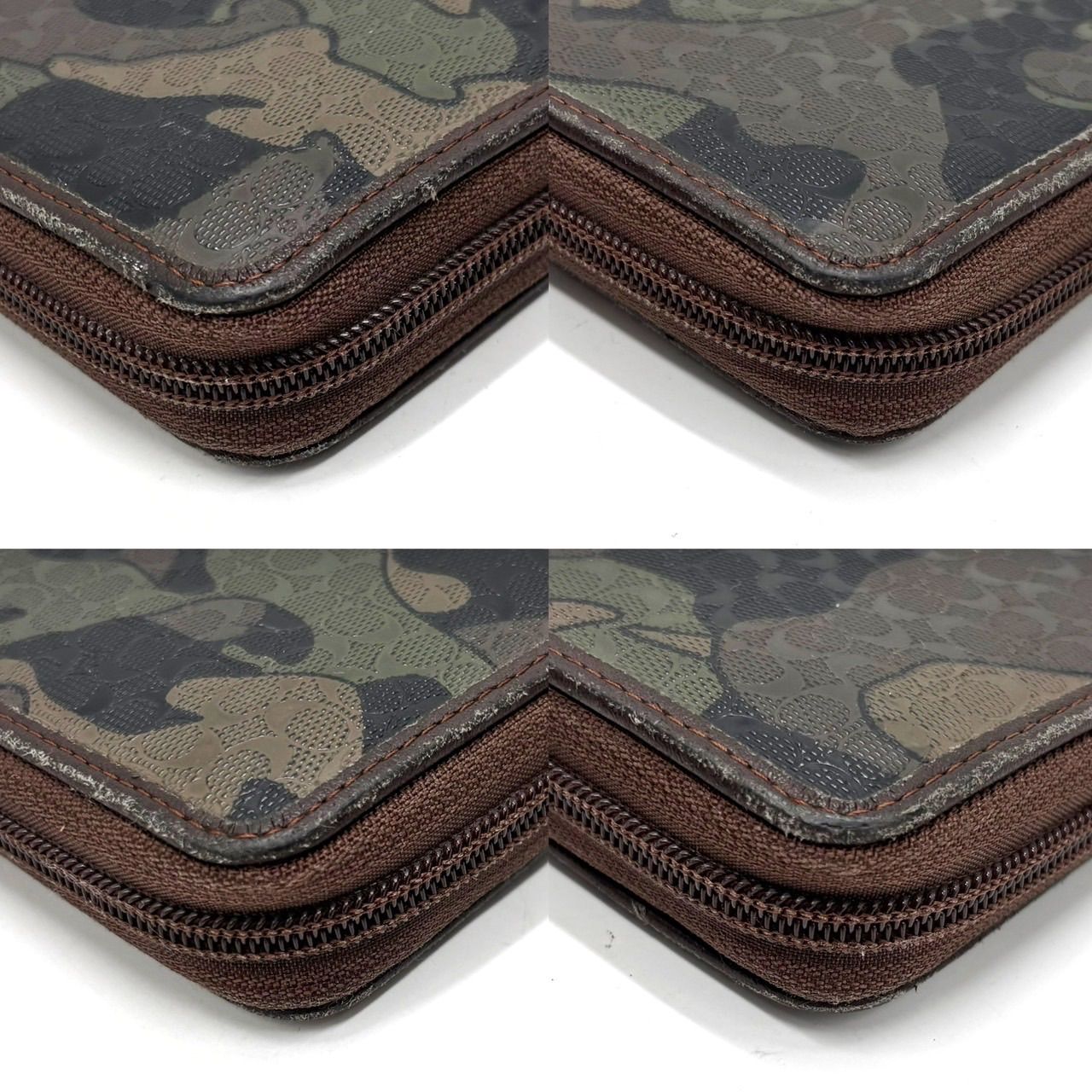 格安? COACH コーチ 長財布 ラウンドファスナー ロングウォレット 迷彩