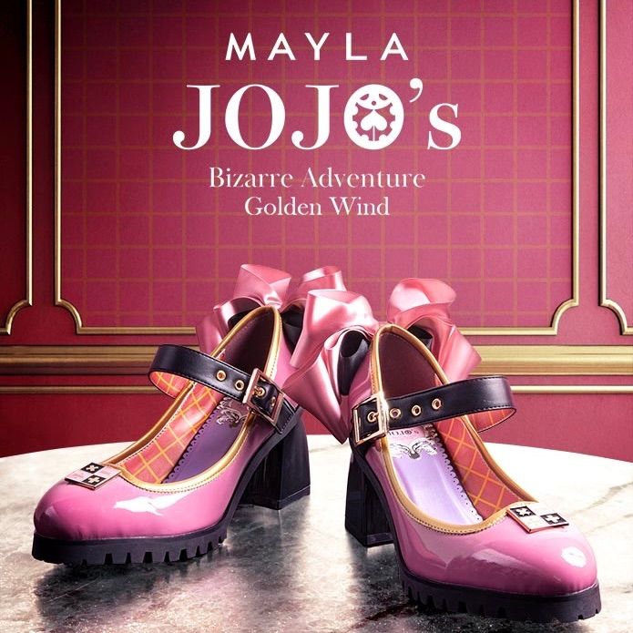 ジョジョの奇妙な冒険 黄金の風 アイコニック シューズ 34 トリッシュ ウナ 足長22.5-23.0 PRODUCT NO E10-JOJO-6SNRB-P 管理番号 834