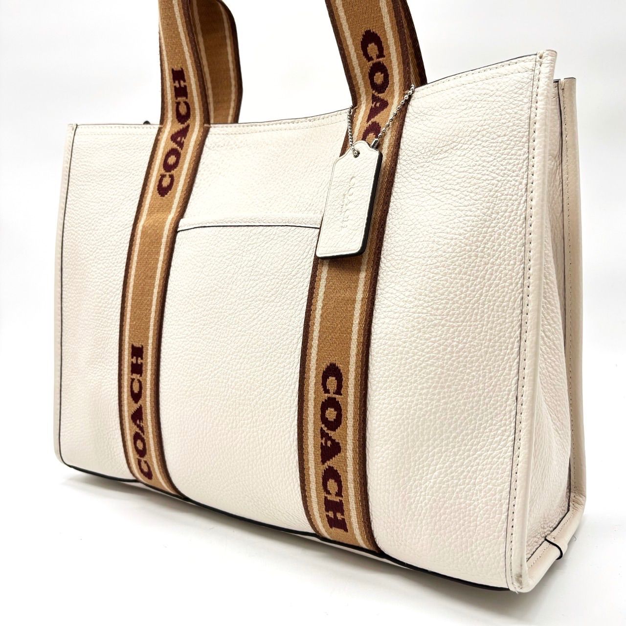 ✨良品✨ COACH コーチ トートバッグ スミストート ホワイト ベージュ 