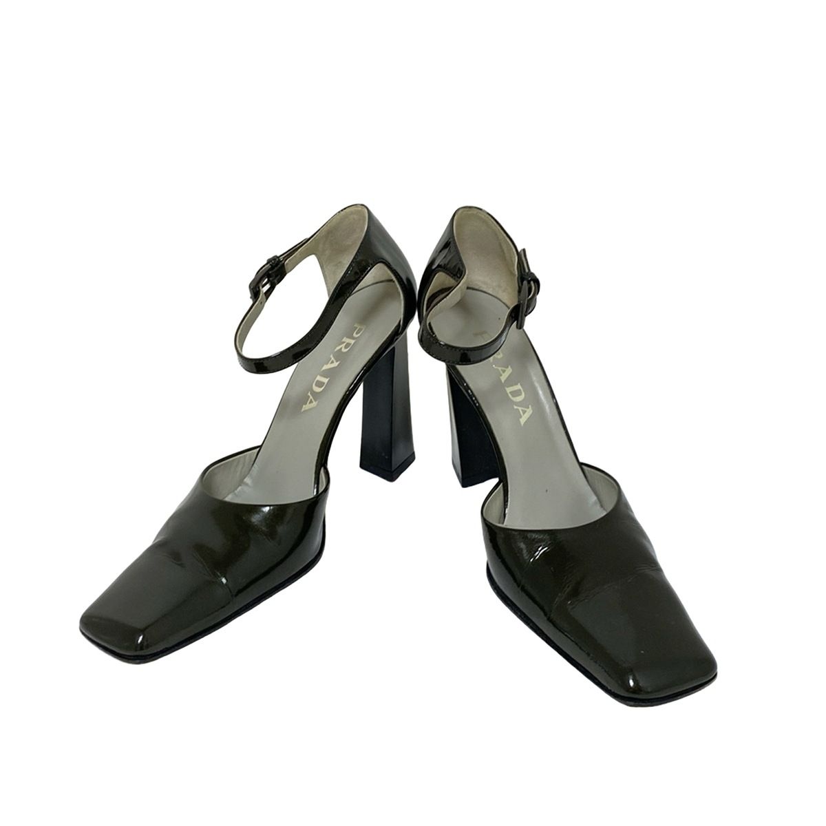 パンプス プラダ 36 PRADA(プラダ) パンプス 36 レディース - ダークグリーン レザー